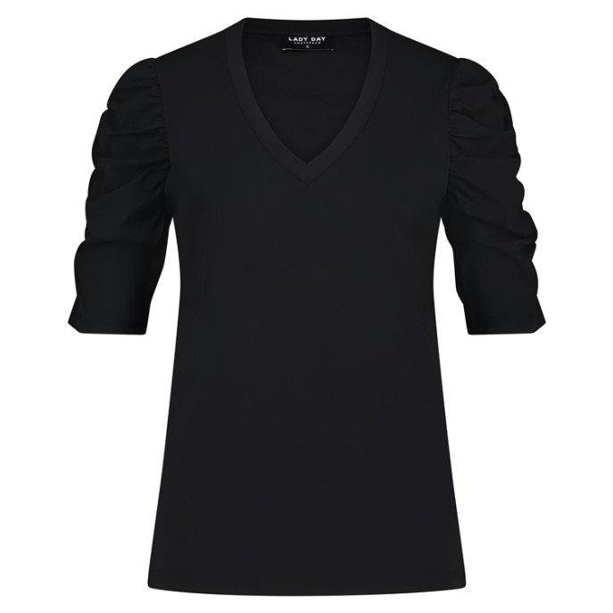 Lady Day shirt Toya pofmouw Zwart